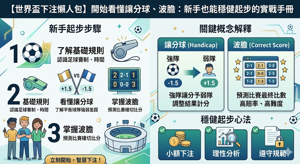 【世界盃下注懶人包】開始看懂讓分球、波膽：新手也能穩健起步的實戰手冊