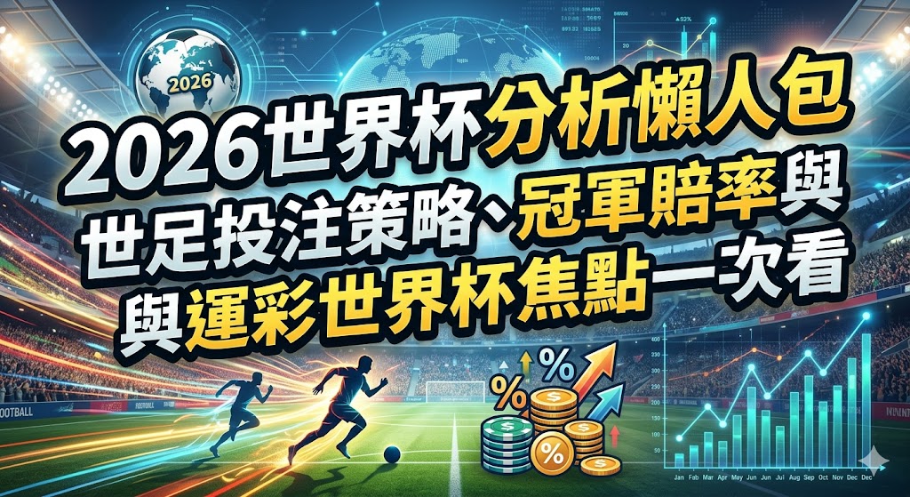 這篇2026世界盃分析懶人包是您今年絕不能錯過的下注寶典,一篇文章帶您精準掌握最核心的世足投注策略、冠軍賠率與運彩世界盃焦點一次看!由資深專家親自操盤,深度拆解全新48隊擴軍賽制下各國豪強的最新戰術陣型、明星球員傷兵名單與國際盤口水位走向,特別針對讓分盤、大小球、不讓分獨贏及正確波膽等熱門玩法提供全方位的實戰心法。結合科學化的資金控管與業界高手的過關串關、滾球走地技巧,幫助您在四年一度的全球足球盛宴中完美避開莊家陷阱、大幅提升中獎贏錢勝率,不論您是新手還是老玩家,這篇必讀的2026世足下注攻略都將是您引領資產翻倍的致富關鍵!