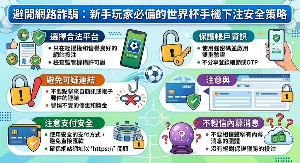 新手玩家必備的世界杯手機下注安全策略