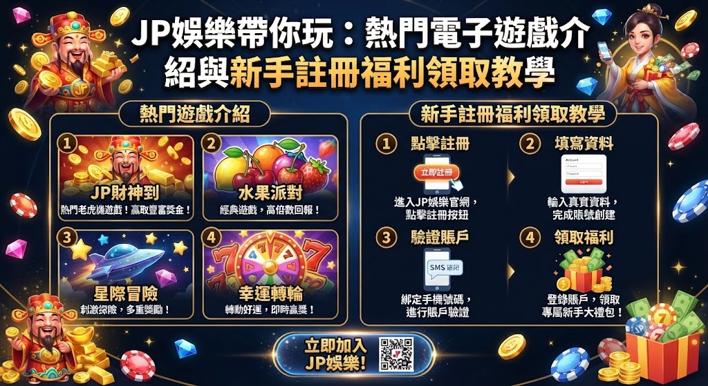 新手上路零負擔，馬上加入 JP 娛樂城開始贏分！